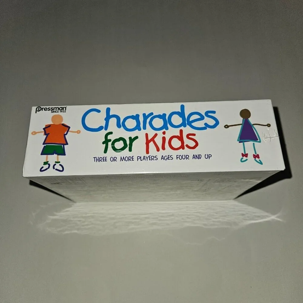 NEW Charades for Kids Game Pressman Cards Timer Die Rules FACTORY SEALED